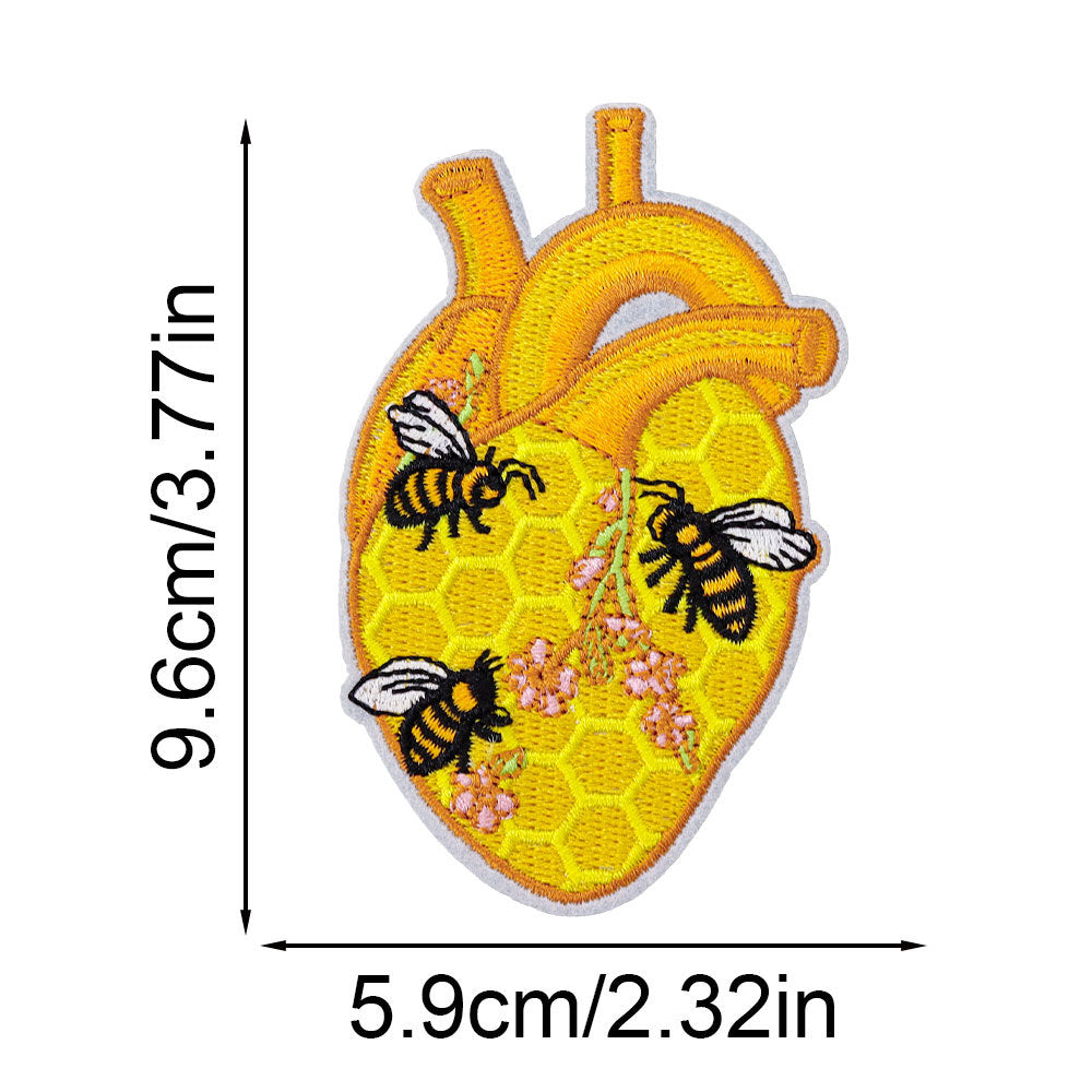 Wholesale Heart-shaped embroidery patch letters multi-color spelling DIY accessories